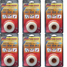 Bond It Silicone Rescue Tape White 25mm x 3.66m (Pack of 6)