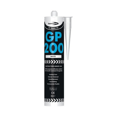 Bond It White GP200 Contractors Grade LMA Silicone Sealant High Modulus Kitchen Bathroom