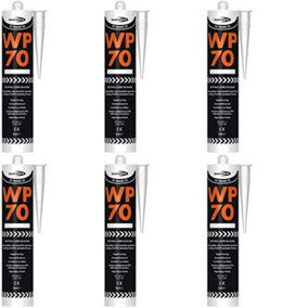 Bond It White WP70 Oxime Silicone General Purpose Mastic Low Modulus 310ml (Pack of 6)