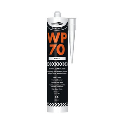 Bond It White WP70 Oxime Silicone General Purpose Mastic Low Modulus 310ml (Pack of 6)
