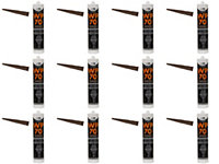 Bond It WP70 Silicone Sealant Low Modulus Neutral Cure Brown  Pack of 12)