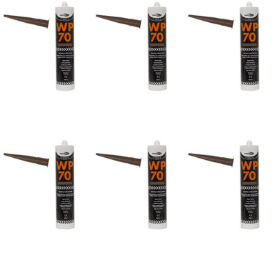 Bond It WP70 Silicone Sealant Low Modulus Neutral Cure Brown (Pack of 6)