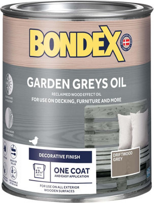 Bondex Garden Greys Oil Wood Effect - 750ml - Driftwood Grey