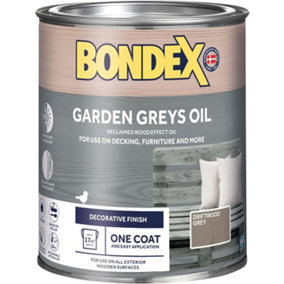 Bondex Garden Greys Oil Wood Effect - 750ml - Driftwood Grey