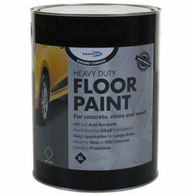 Bondit Grey Satin Heavy Duty Floor Paint 5L | DIY at B&Q