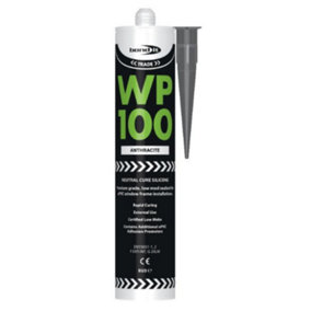 Bondit WP100 Anthracite External Silicone Sealant Grey Rapid Curing 300ml