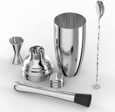 Bonicxane Cocktail Shaker Set Including 4 Pc Stainless Steel Cocktail Kit Pcs - 750ml