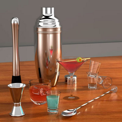 Bonicxane Cocktail Shaker Set Including 4 Pc Stainless Steel