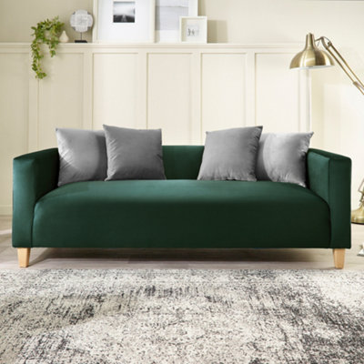 Bonnie 3 Seater Sofa in Brushed Velvet Forest Green