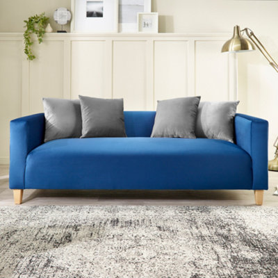 Bonnie 3 Seater Sofa in Brushed Velvet Navy