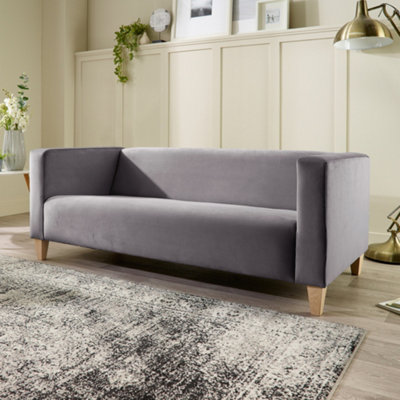 Bonnie 3 Seater Sofa in Brushed Velvet Steel