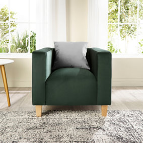 Bonnie Armchair in Brushed Velvet Forest Green