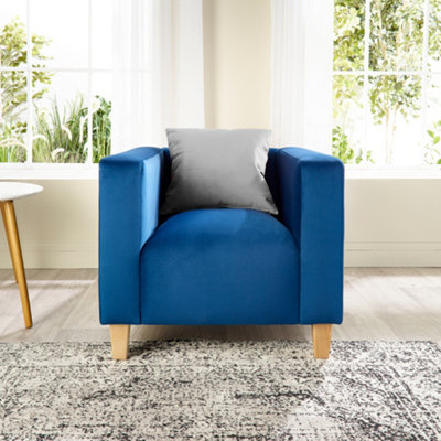 Bonnie Armchair in Brushed Velvet Navy