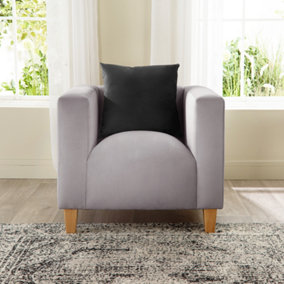 Bonnie Armchair in Brushed Velvet Silver