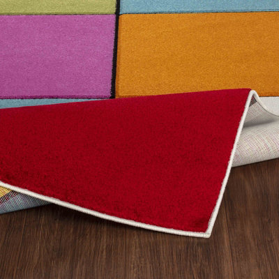 BONNIE  Scandi Geometric Multicolour Area Rug 120 x 170 cm