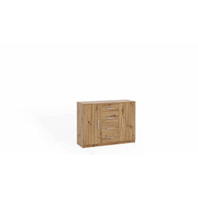 Bono Chest of Drawers in Oak Artisan - A Modern Storage Masterpiece - W1200mm x H900mm x D400mm