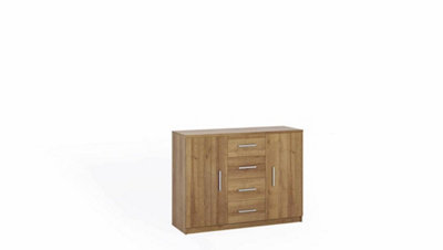 Bono Chest of Drawers in Oak Golden - A Modern Storage Masterpiece - W1200mm x H900mm x D400mm