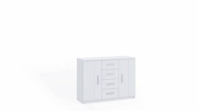 Bono Chest of Drawers in White Matt - A Modern Storage Masterpiece - W1200mm x H900mm x D400mm