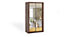 Bono Mirrored Sliding Door Wardrobe in Oak Monastery - Compact Design for Small Spaces - W1200mm x H2150mm x D620mm