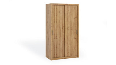 Bono Sliding Door Wardrobe in Oak Artisan - Sleek Design for Modern Interiors - W1200mm x H2150mm x D620mm