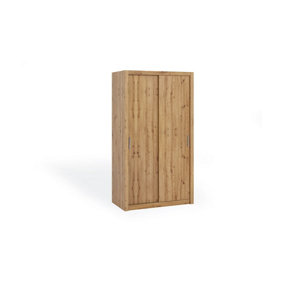 Bono Sliding Door Wardrobe in Oak Artisan - Sleek Design for Modern Interiors - W1200mm x H2150mm x D620mm