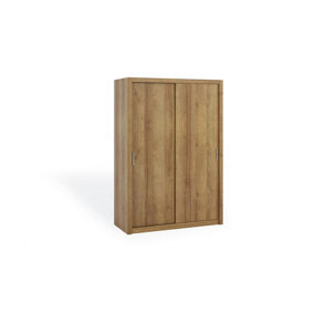Bono Sliding Door Wardrobe in Oak Golden - Contemporary Design for Spacious Storage - W1500mm x H2150mm x D620mm