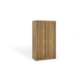 Bono Sliding Door Wardrobe in Oak Golden - Sleek Design for Modern Interiors - W1200mm x H2150mm x D620mm