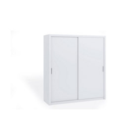 Bono Sliding Door Wardrobe in White - Minimalist Bedroom & Hallway Storage - W2000mm x H2150mm x D620mm