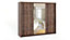 Bono Sliding Door Wardrobe with Centre Mirror - Spacious Bedroom Storage in Oak Monastery - W2500mm x H2150mm x D620mm