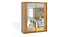 Bono Sliding Door Wardrobe With Mirrors - Elevate Your Bedroom's Elegance in Oak Artisan - W1800mm x H2150mm x D620mm