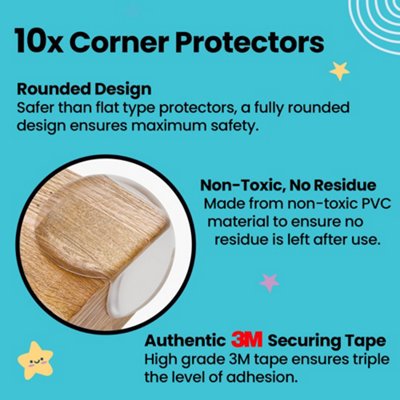 Booboo 40 Pack Child Safety Baby Proofing Kit. x10 Door Strap Locks x10 Corner Guards x20