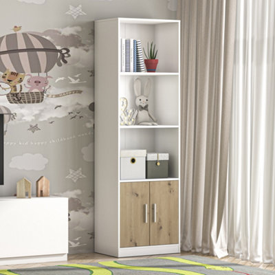 Bookcase KLIO - White / Oak - for your home