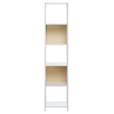 Bookcase White with Light Wood BOGOTA