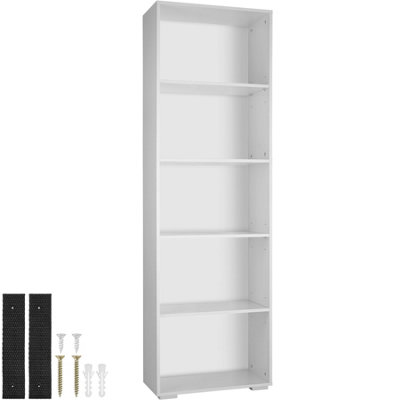 Bookshelf Lexi - Bookcase with 5 shelves - white