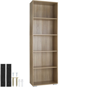 Bookshelf Lexi - Bookcase with 5 shelves - Wood light, oak Sonoma