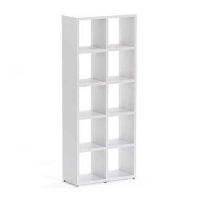 Boon 10 Cube Shelving Unit Eco-Friendly Bookcase Freestanding Heavy Duty Oak, Made in Austria (H)1830mm (W)740mm (D)330mm