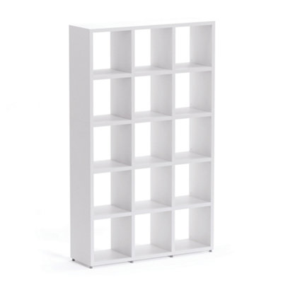 Boon 15 Cube Shelving Unit Eco-Friendly Bookcase Freestanding Heavy Duty White, Made in Austria (H)1830mm (W)1100mm (D)330mm