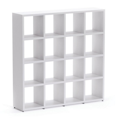 Boon 16 Cube Shelving Unit Eco-Friendly Bookcase Freestanding Heavy Duty Oak, Made in Austria (H)1470mm (W)1450mm (D)330mm