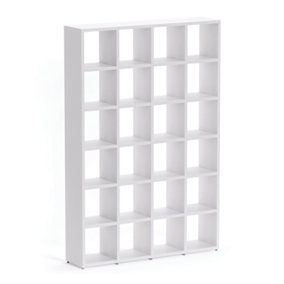 Boon 24 Cube Shelving Unit Eco-Friendly Bookcase Freestanding Heavy Duty White, Made in Austria (H)2180mm (W)1450mm (D)330mm