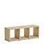 Boon 3 Cube Shelving Unit Eco-Friendly Bookcase Freestanding Heavy Duty Oak, Made in Austria (H)400mm (W)1100mm (D)330mm