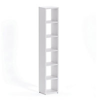 Boon 6 Cube Shelving Unit Eco-Friendly Bookcase Freestanding Heavy Duty White, Made in Austria (H)2180mm (W)380mm (D)330mm