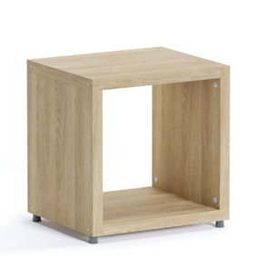 Boon Cube Shelving Unit Eco-Friendly Bookcase Freestanding Heavy Duty Oak, Made in Austria (H)400mm (W)380mm (D)330mm