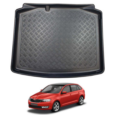 Boot Liner for Skoda Rapid (2012-2019) Spaceback Tailored Car Floor Mat Guard