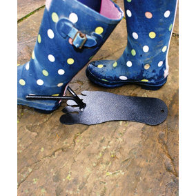 Boot Pull (Foot) - Steel Shoe Puller - Steel - L12 x W32.4 x H8.4 cm - Black