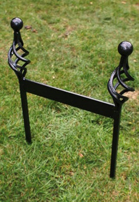 Boot Scraper (Arch) - Steel Shoe Cleaner - Steel - L6.4 x W33 x H45.7 cm - Black