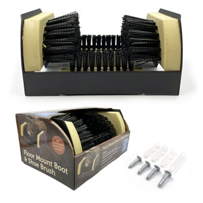 Boot Scraper Brush Floor Mounted Door Step Boot / Shoe Cleaner Mat