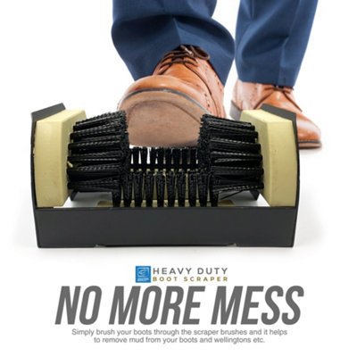 Boot Scraper Brush Floor Mounted Door Step Boot / Shoe Cleaner Mat