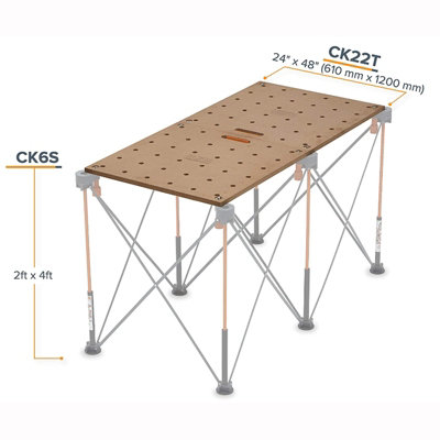 BORA BOR-CK22TM Centipede 2x4ft Table Top Workbench Top 20mm
