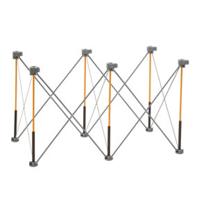 BORA Centipede 2x4ft Work Stand and Portable Table, Sawhorse Support with Folding Collapsible Steel Legs 0.6m x 1.2m