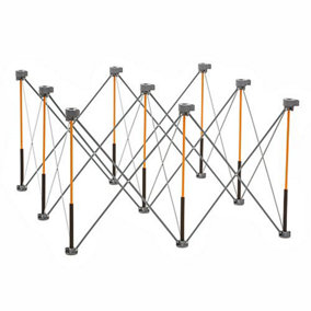 BORA Centipede Portable Work Stand, Includes 4 X-Cups, 4 Quick Clamps, Carry Bag, Work Support Sawhorse, 4x4Ft, 30" Work Height